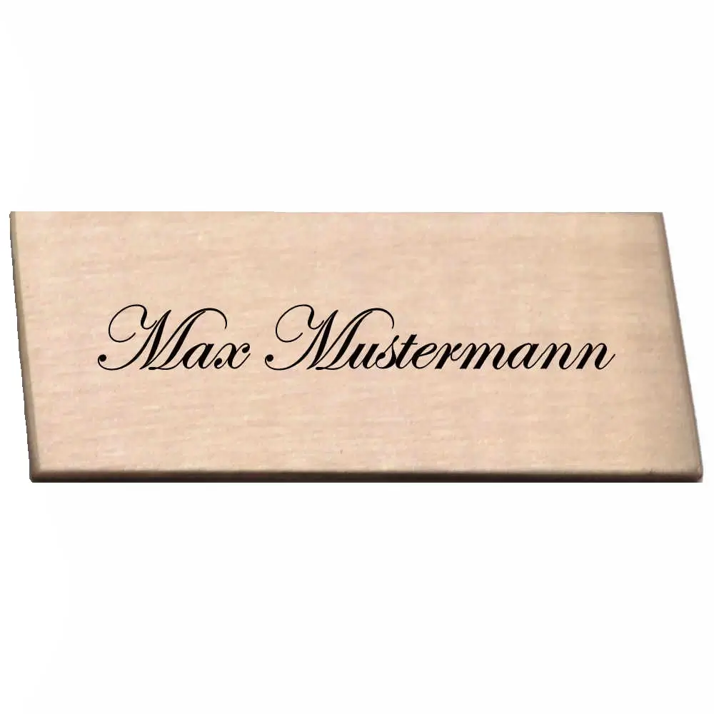 Echt – Bronze Schild mit Gravur, Türschild Maße: 100x40x2mm – Bild 2